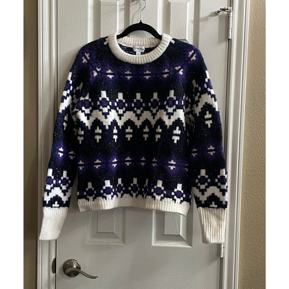 The Drop Valeria Fairisle Sweater L – Indie, Casual, Whimsygoth, Cozy Knit - Picture 2 of 4
